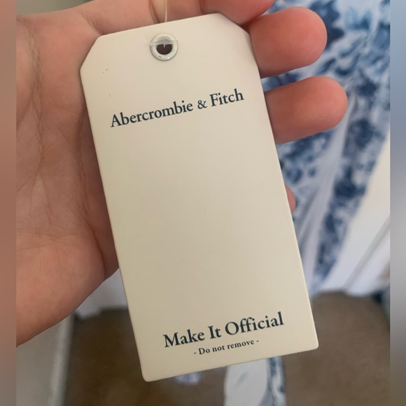 Abercrombie & Fitch NWT Camille Tie-Back Gown Maxi - Light Blue Floral - XLP - Picture 12 of 14